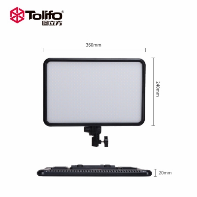 Tolifo圖立方PT-F60B雙色溫LED攝影補光燈60W